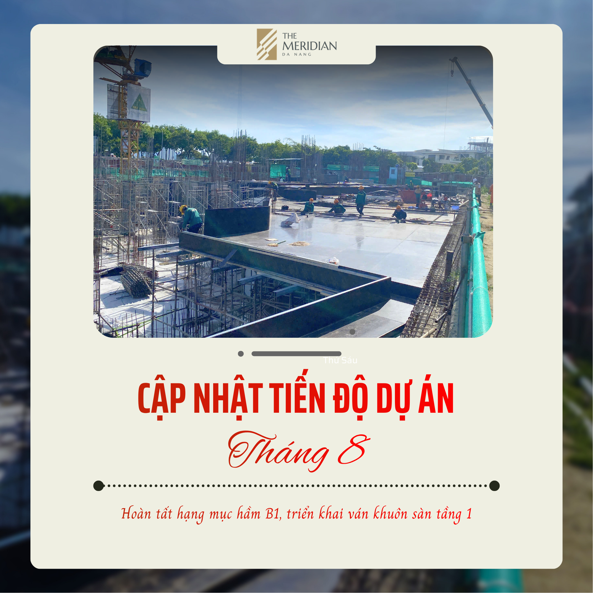 cập nhật tiến độ tháng 8